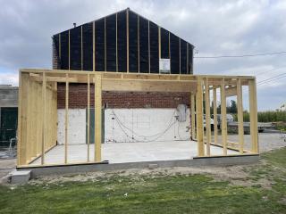 Avant - ossature bois et extension bardage cédral C08