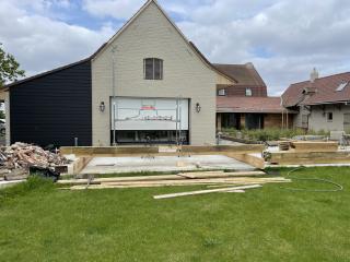 Avant - Pergola, charpente et toiture